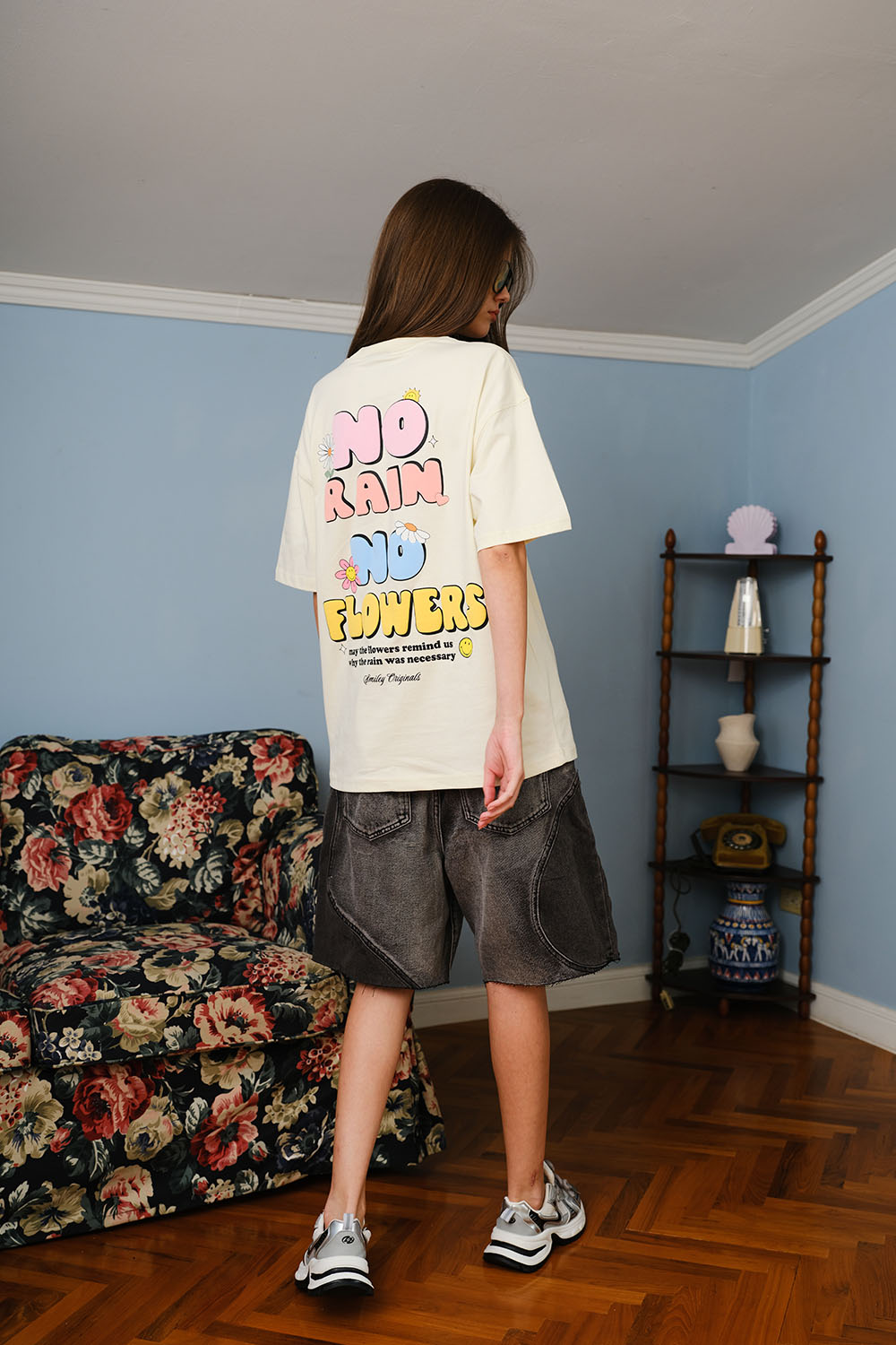 No Rain No Flower Oversized T-shirt - BonkersCorner