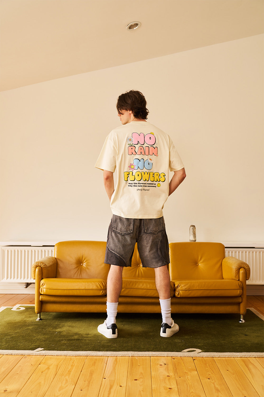 No Rain No Flower Oversized T-shirt - BonkersCorner