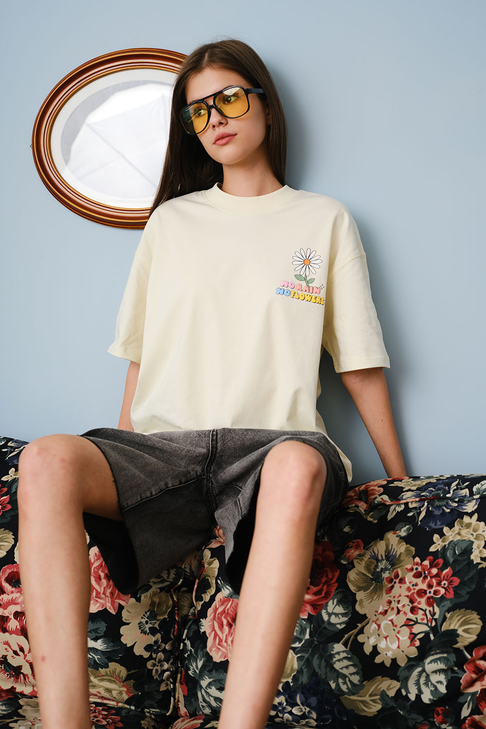 No Rain No Flower Oversized T-shirt - BonkersCorner