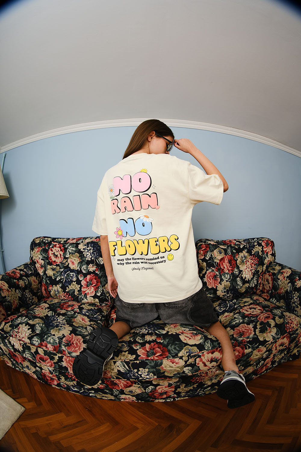 No Rain No Flower Oversized T-shirt - BonkersCorner
