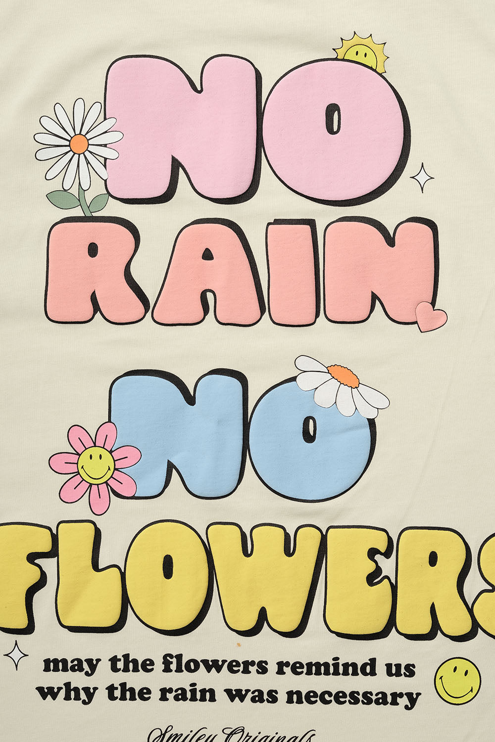 No Rain No Flower Oversized T-shirt - BonkersCorner
