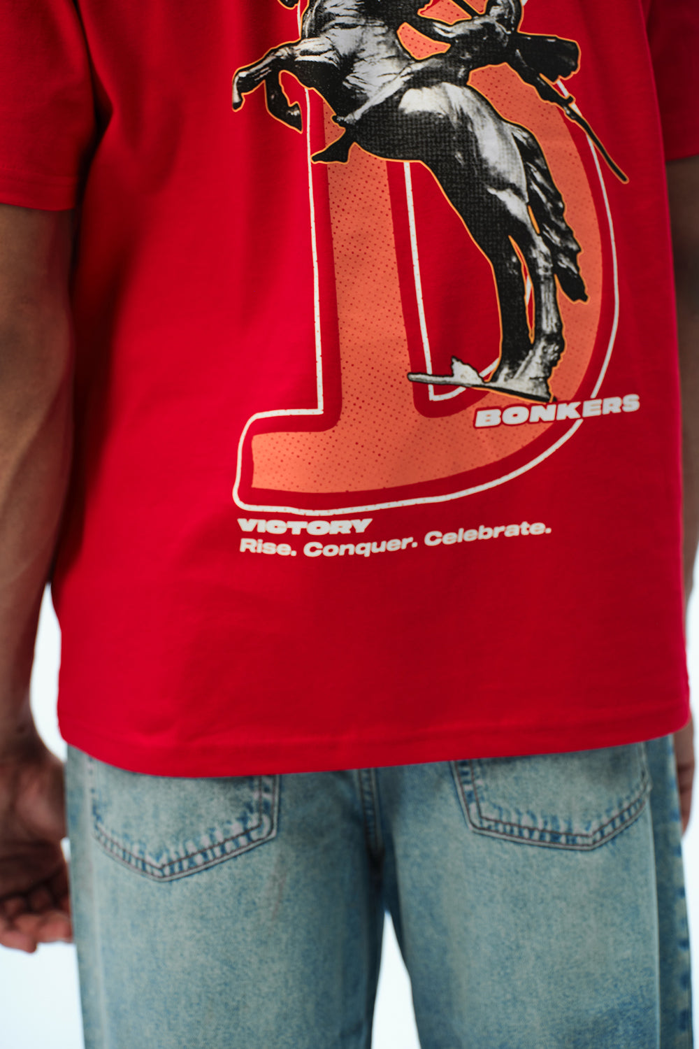 Red Rise To Power Premium Oversized T-Shirt - BonkersCorner