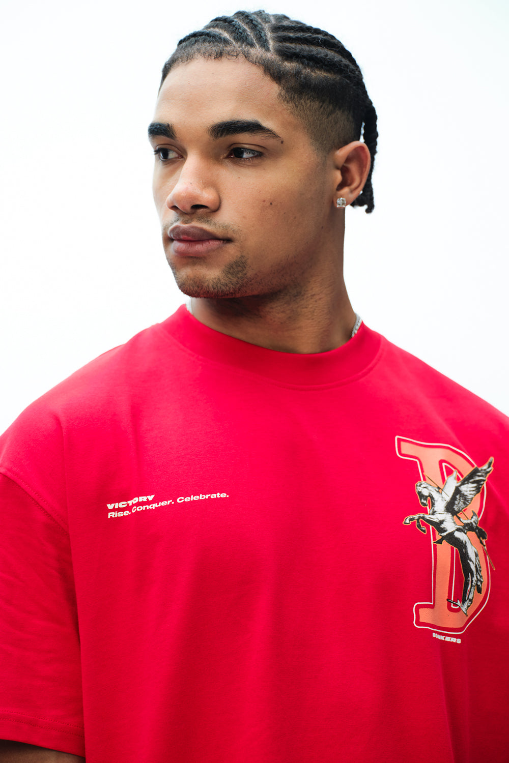 Red Rise To Power Premium Oversized T-Shirt - BonkersCorner