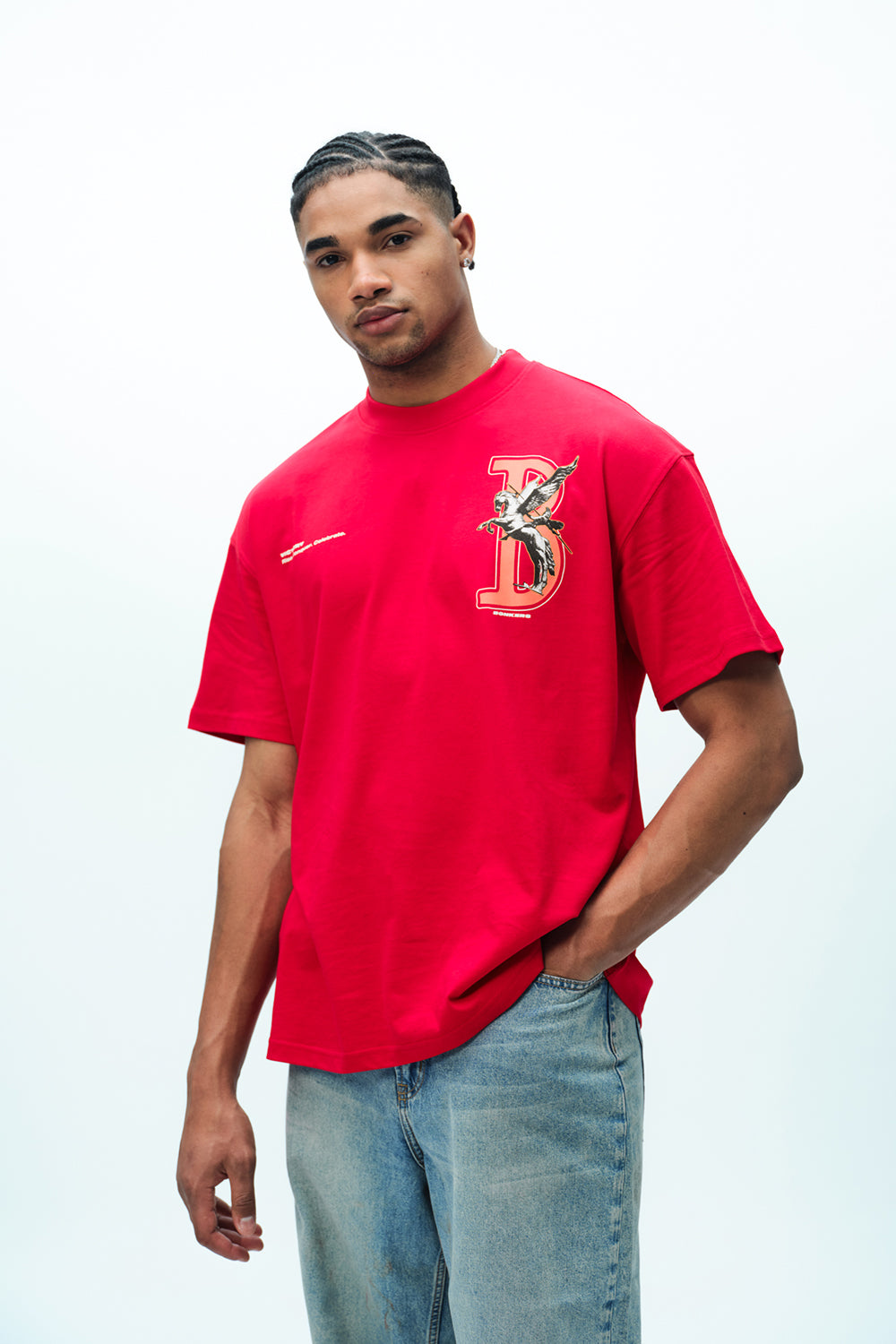 Red Rise To Power Premium Oversized T-Shirt - BonkersCorner