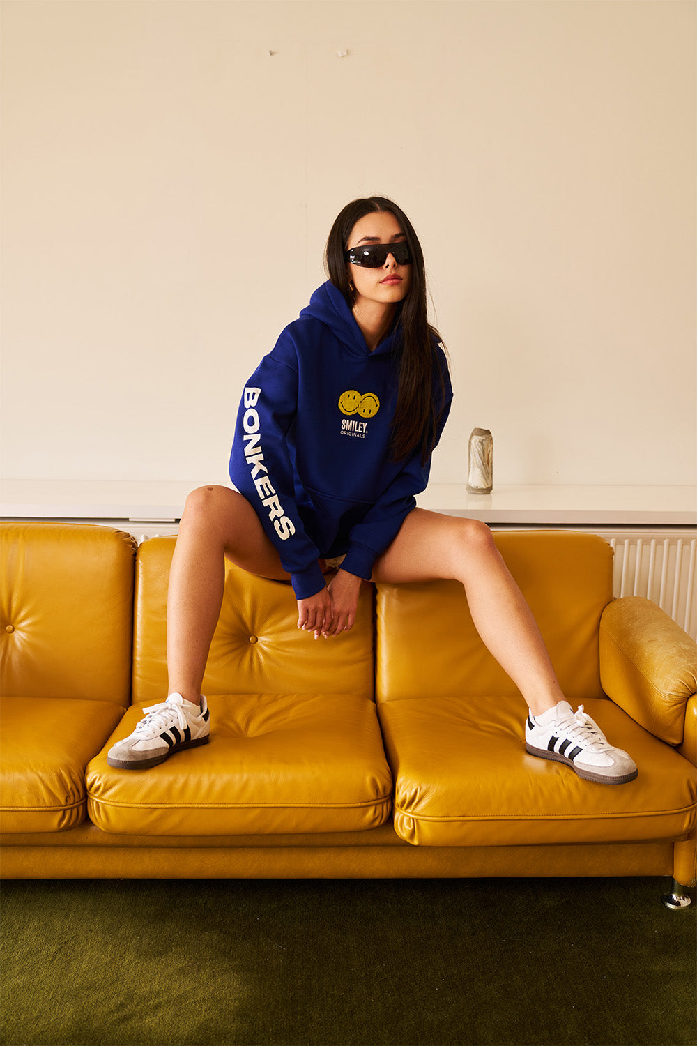 Royal Blue Smiley Originals Hoodie - BonkersCorner