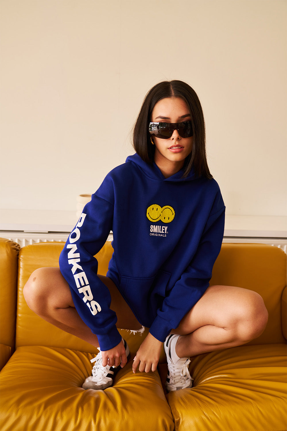Royal Blue Smiley Originals Hoodie - BonkersCorner