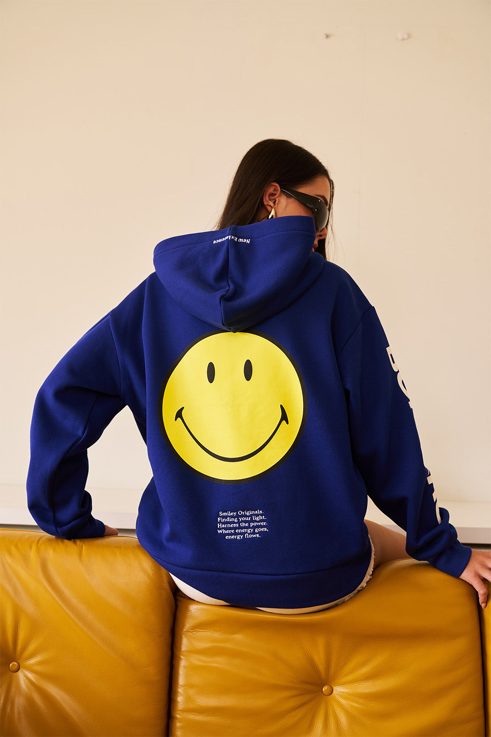Royal Blue Smiley Originals Hoodie - BonkersCorner