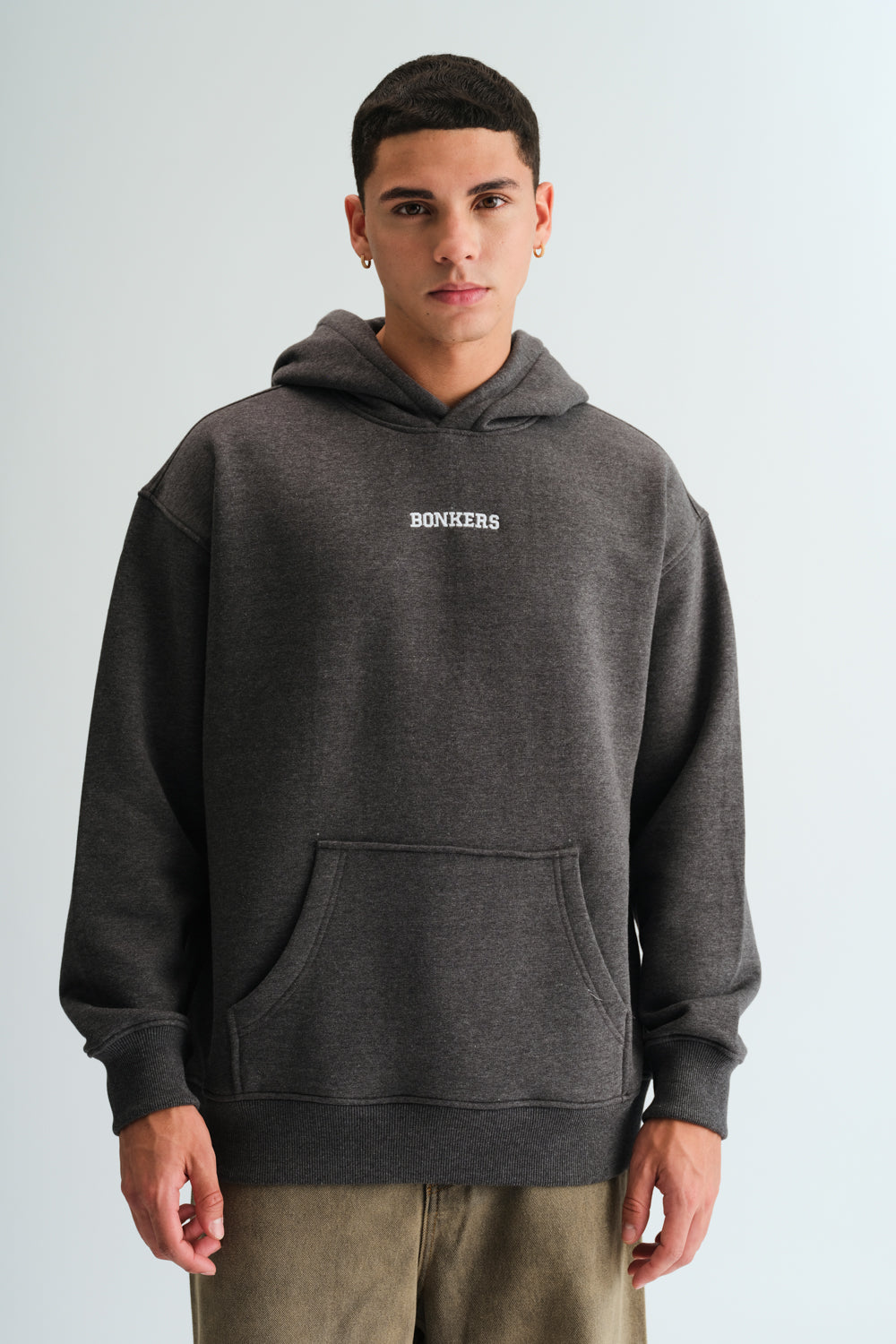 Signature Dark Grey Melange Hoodie - BonkersCorner