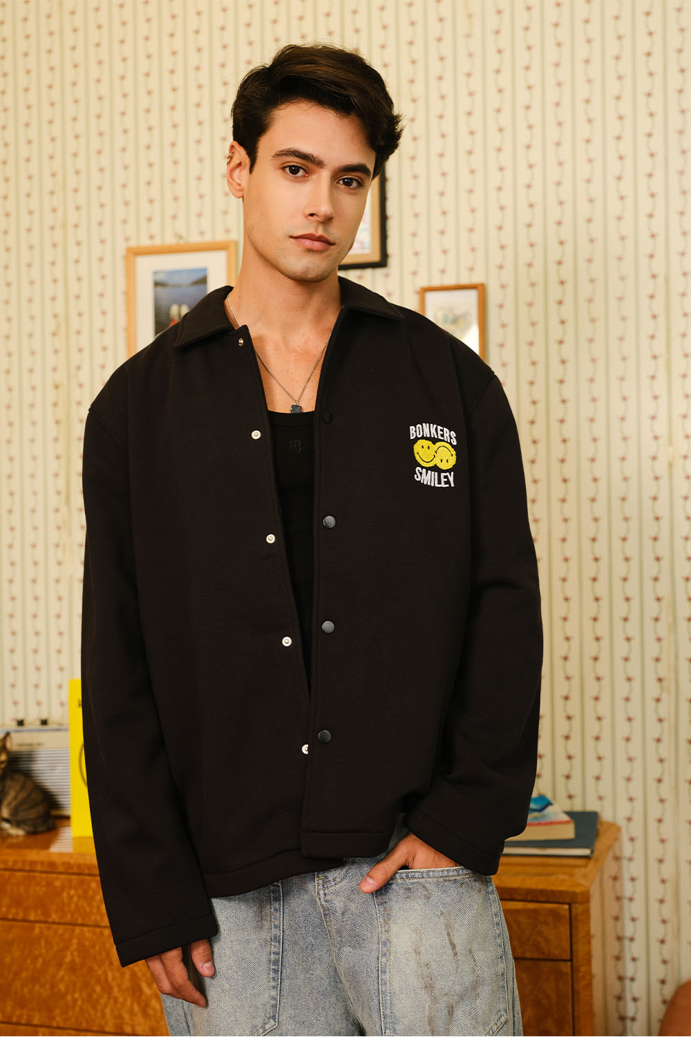 Smiley Originals X Bonkers Collared Shacket - BonkersCorner