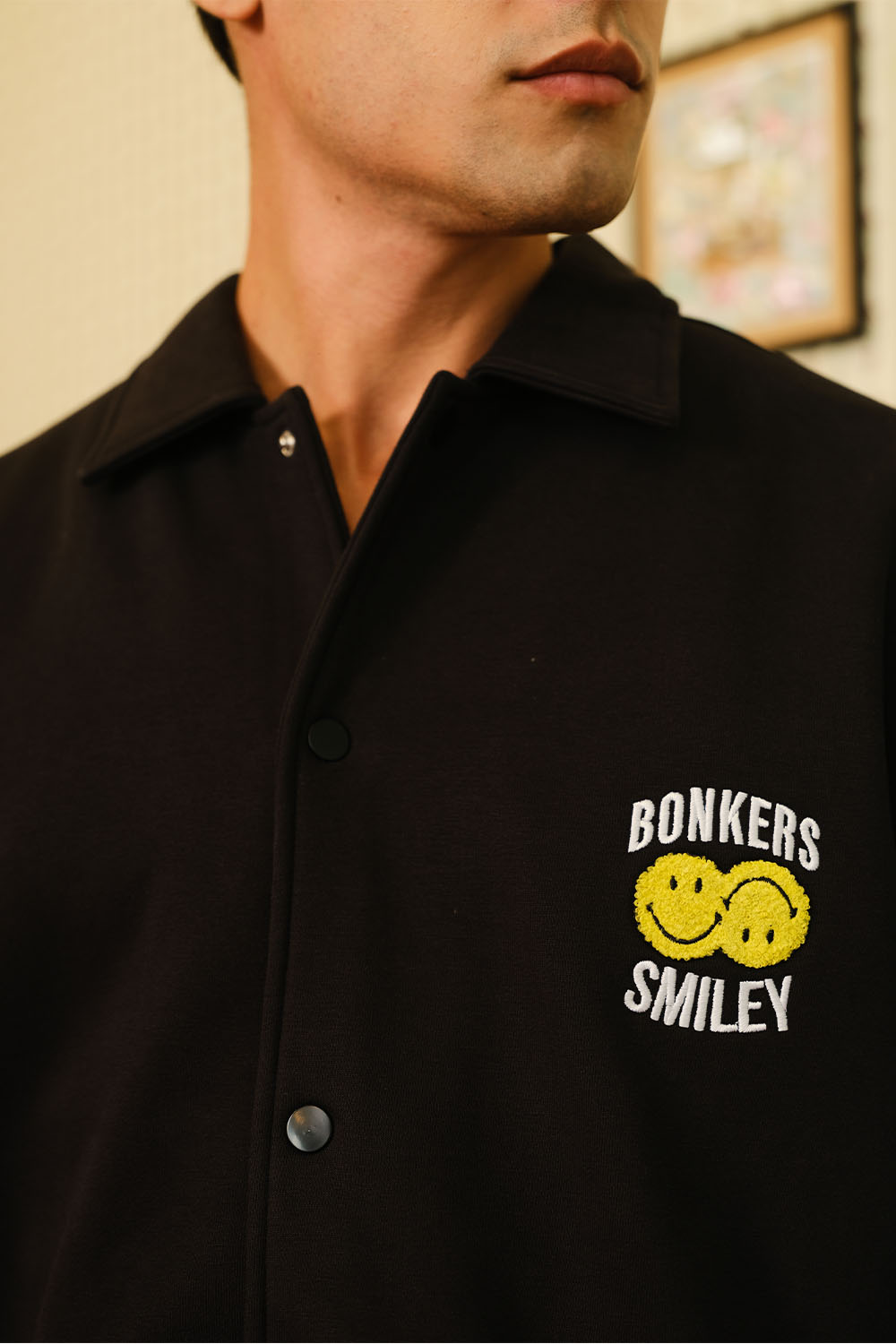 Smiley Originals X Bonkers Collared Shacket - BonkersCorner