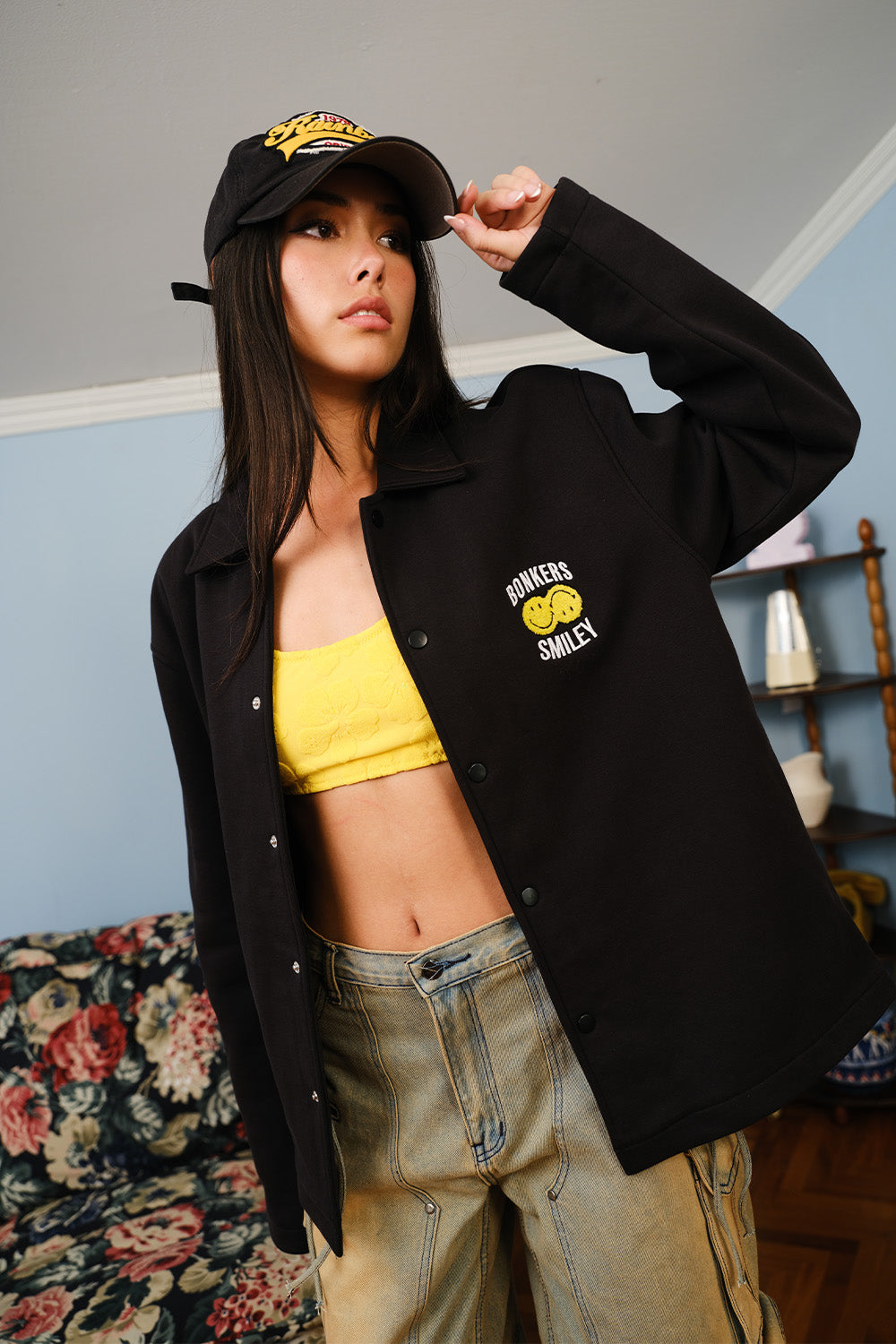Smiley Originals X Bonkers Collared Shacket - BonkersCorner