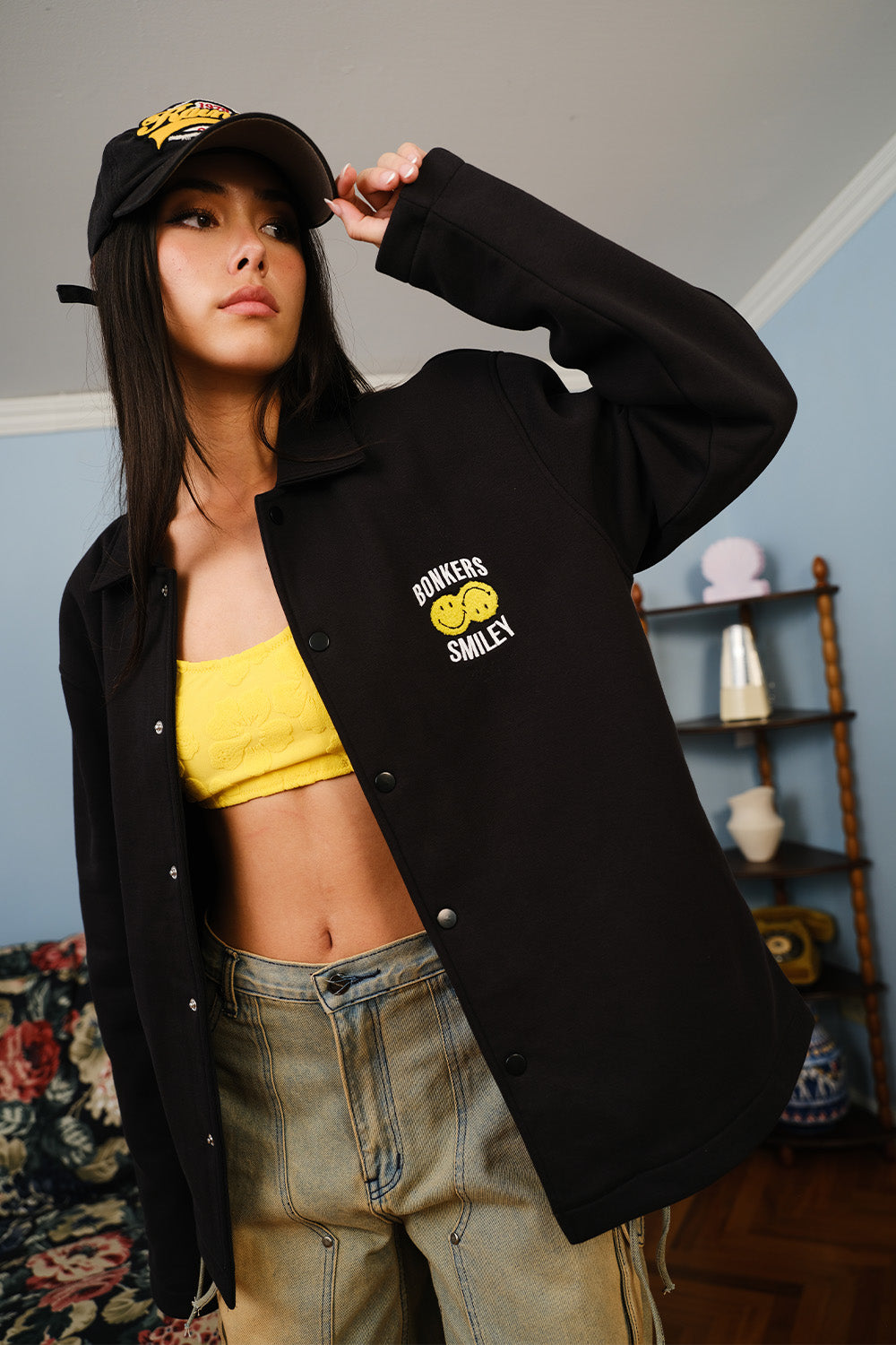 Smiley Originals X Bonkers Collared Shacket - BonkersCorner