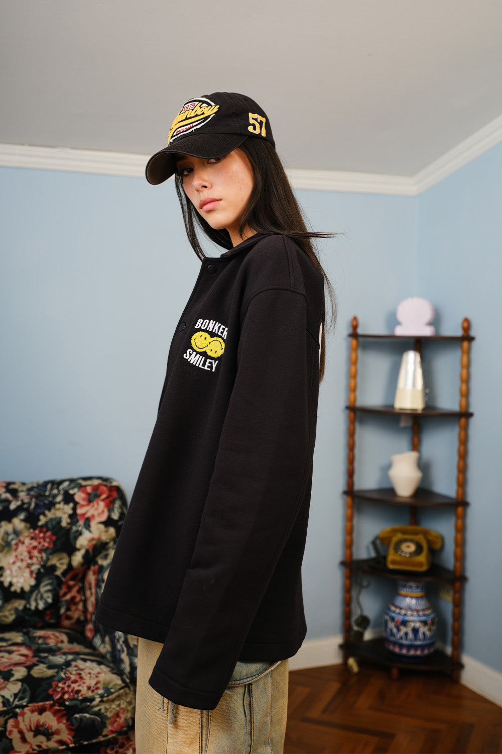 Smiley Originals X Bonkers Collared Shacket - BonkersCorner