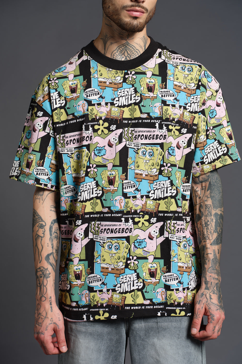 The Adventure Of SpongeBob Oversized T-shirt - BonkersCorner