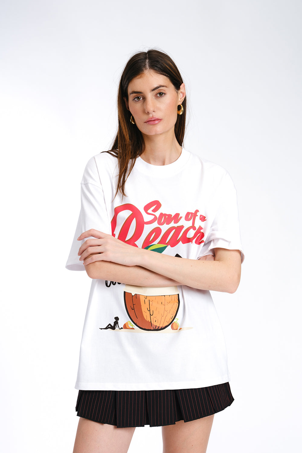 White Son Of A Beach Oversized T-shirt - BonkersCorner