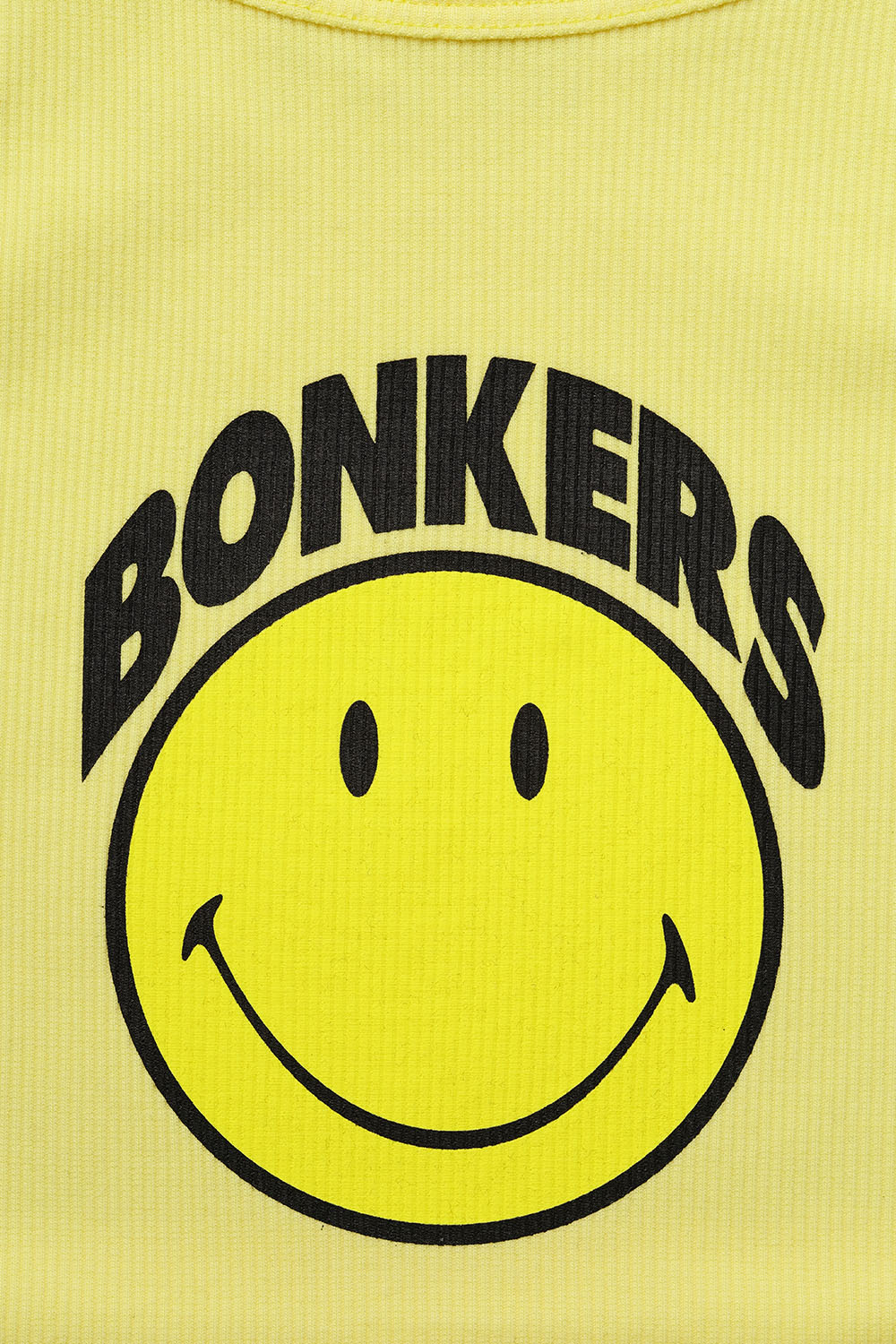 Yellow Smiley Originals Ribbed Tank - BonkersCorner