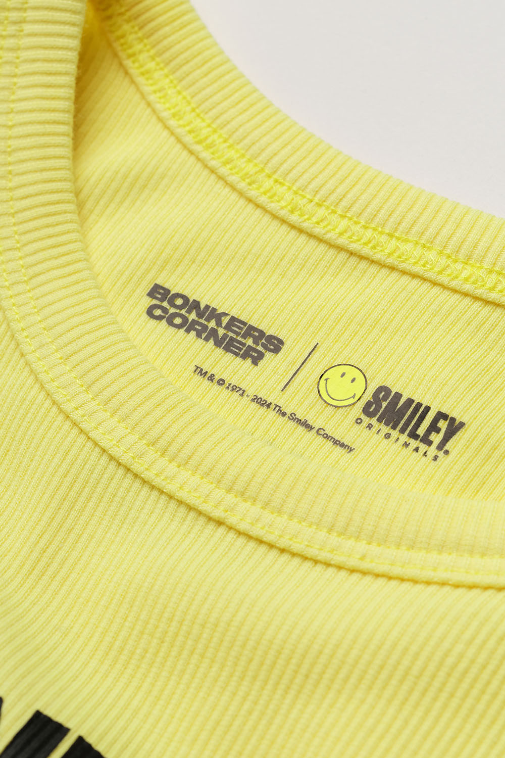 Yellow Smiley Originals Ribbed Tank - BonkersCorner