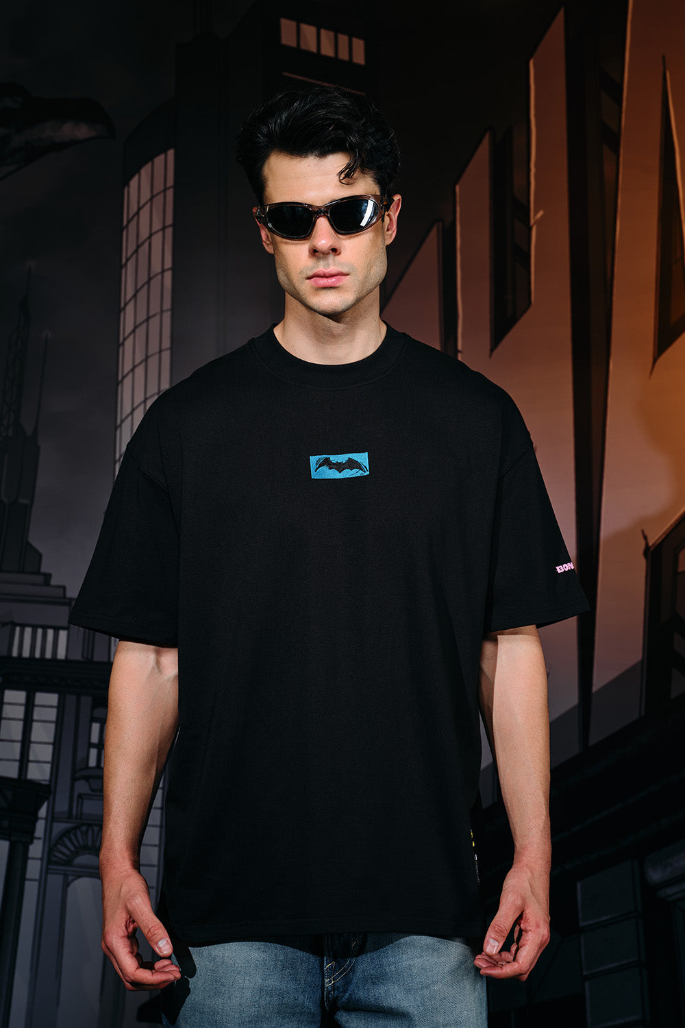 Bat In Dark Oversized T-shirt - BonkersCorner