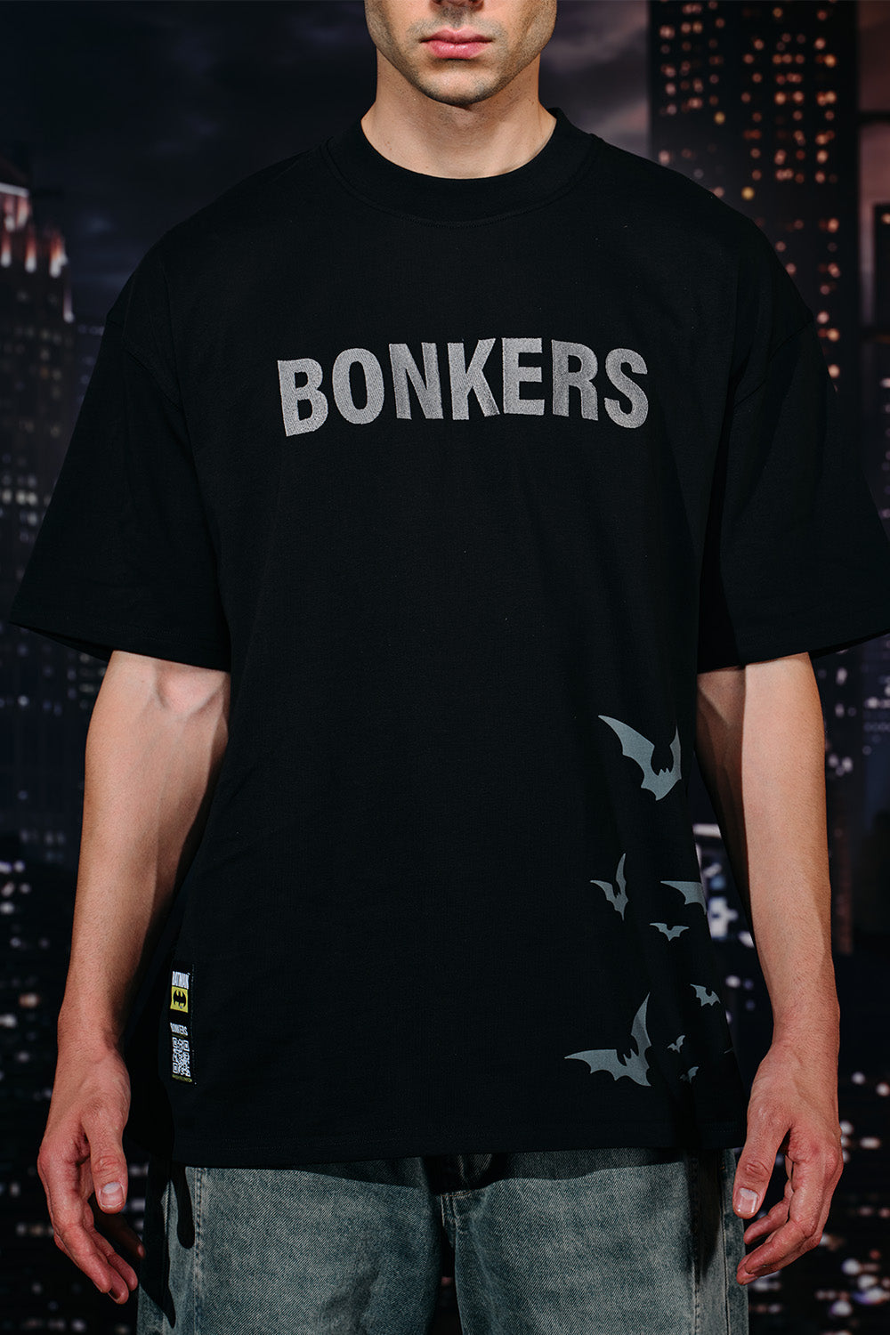 Batman Rage Embroidered Oversized T-shirt - BonkersCorner