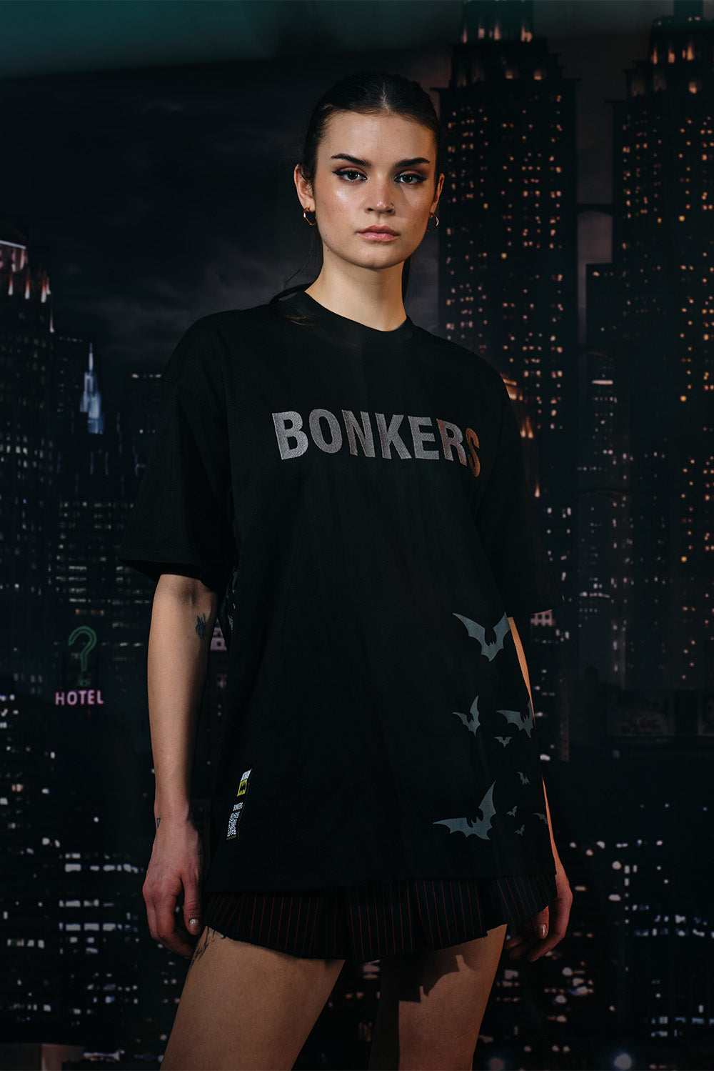 Batman Rage Embroidered Oversized T-shirt - BonkersCorner