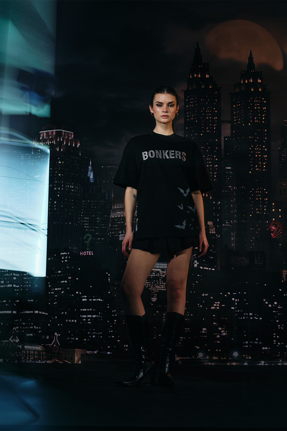 Batman Rage Embroidered Oversized T-shirt - BonkersCorner