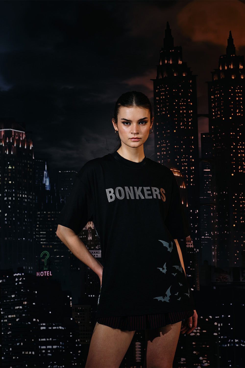 Batman Rage Embroidered Oversized T-shirt - BonkersCorner