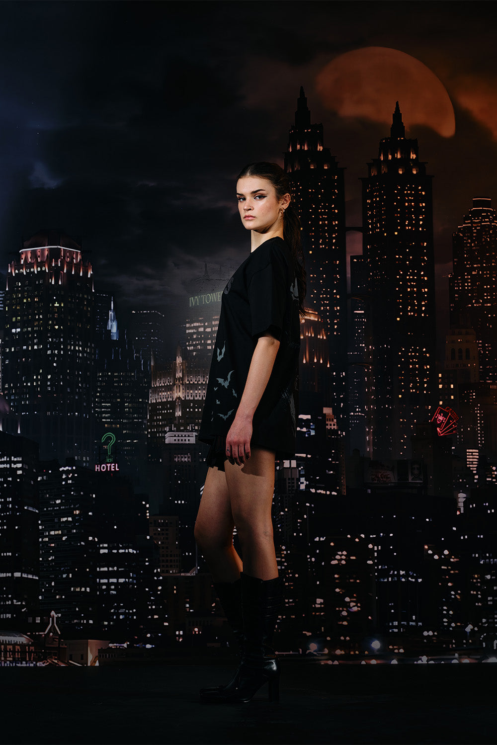 Batman Rage Embroidered Oversized T-shirt - BonkersCorner