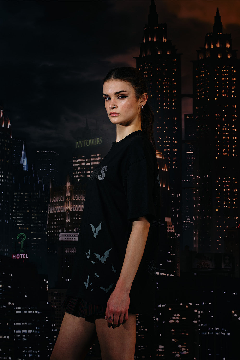 Batman Rage Embroidered Oversized T-shirt - BonkersCorner