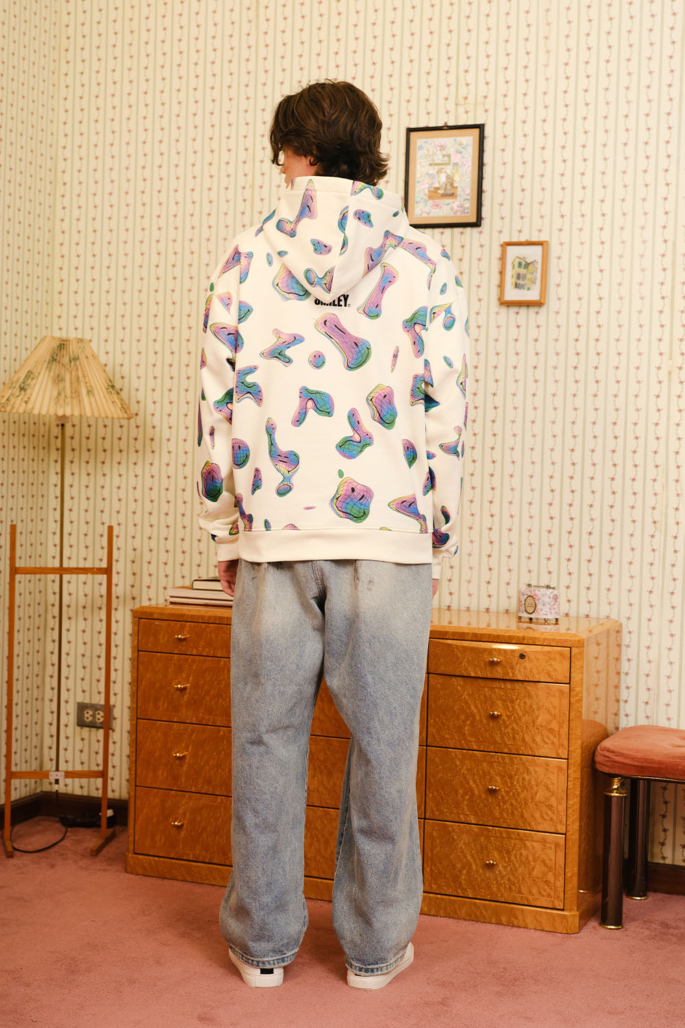 Beige Smiley Originals Hoodie - BonkersCorner