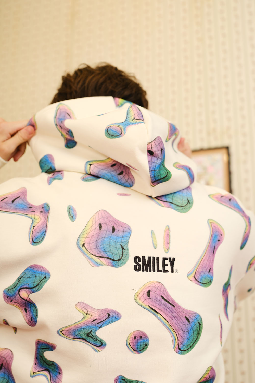 Beige Smiley Originals Hoodie - BonkersCorner