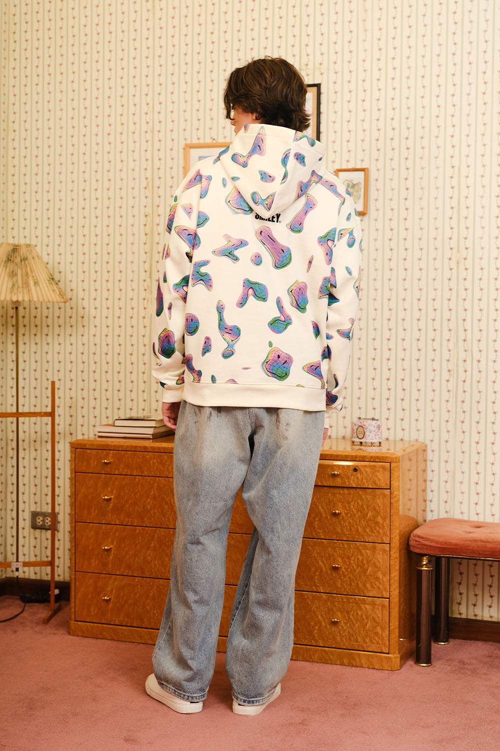Beige Smiley Originals Hoodie - BonkersCorner