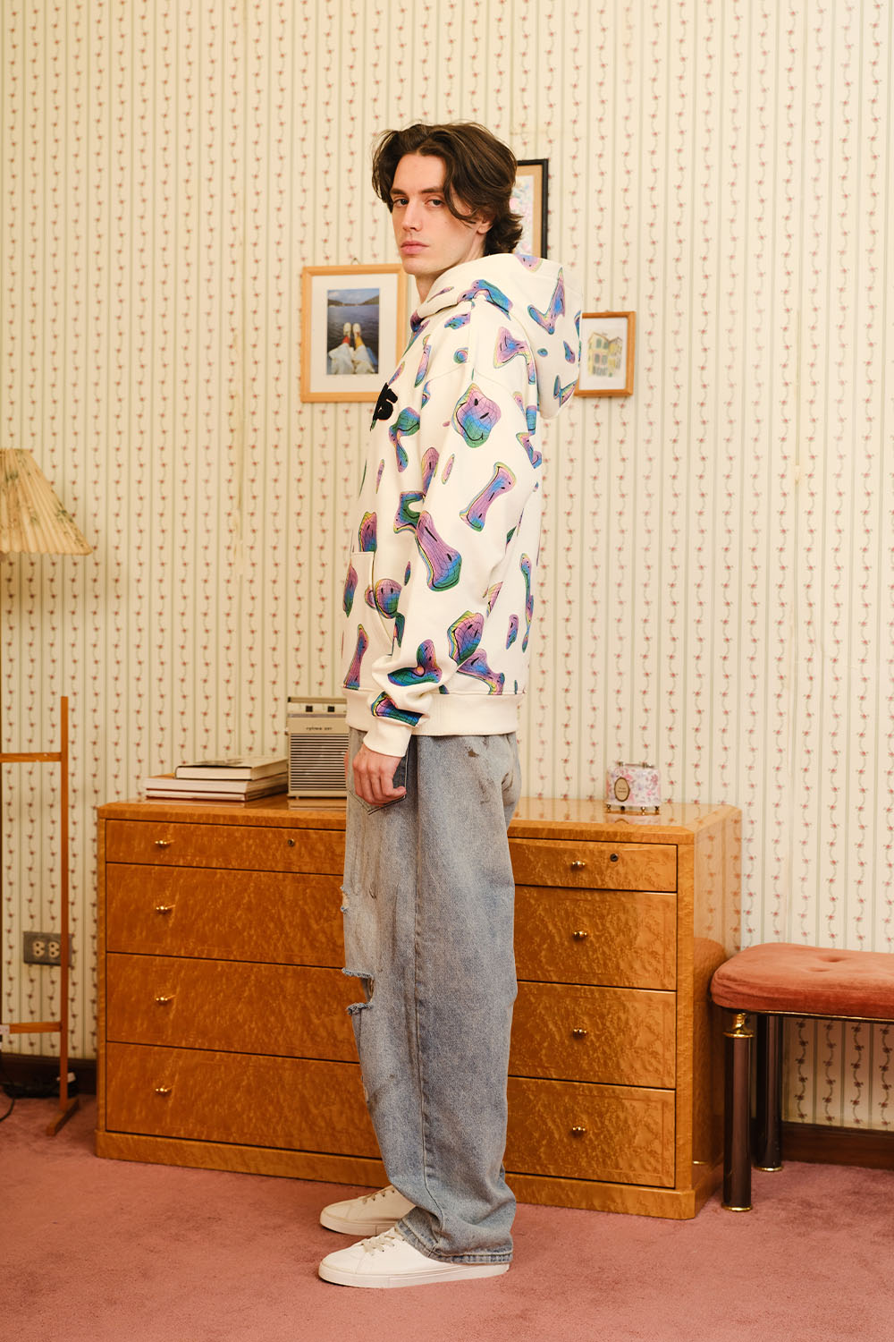 Beige Smiley Originals Hoodie - BonkersCorner