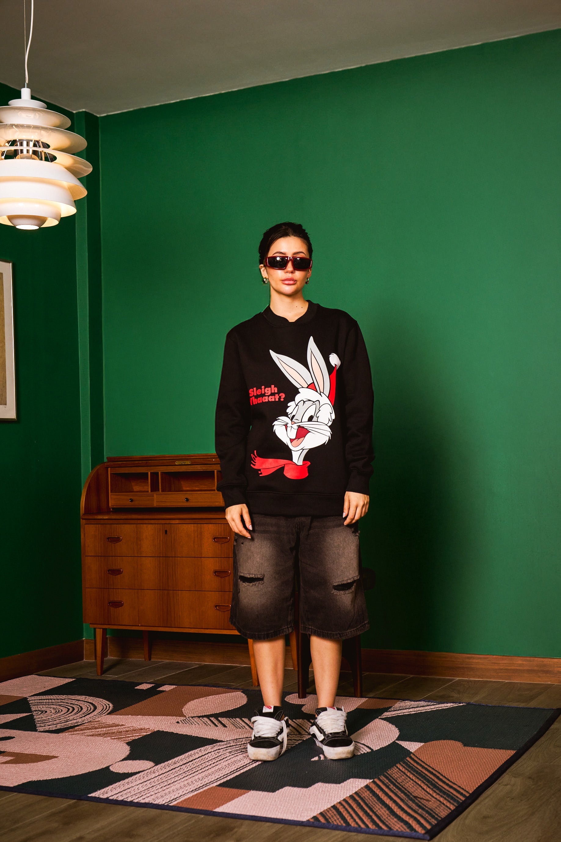 Black Bugs Bunny Sweatshirt - BonkersCorner