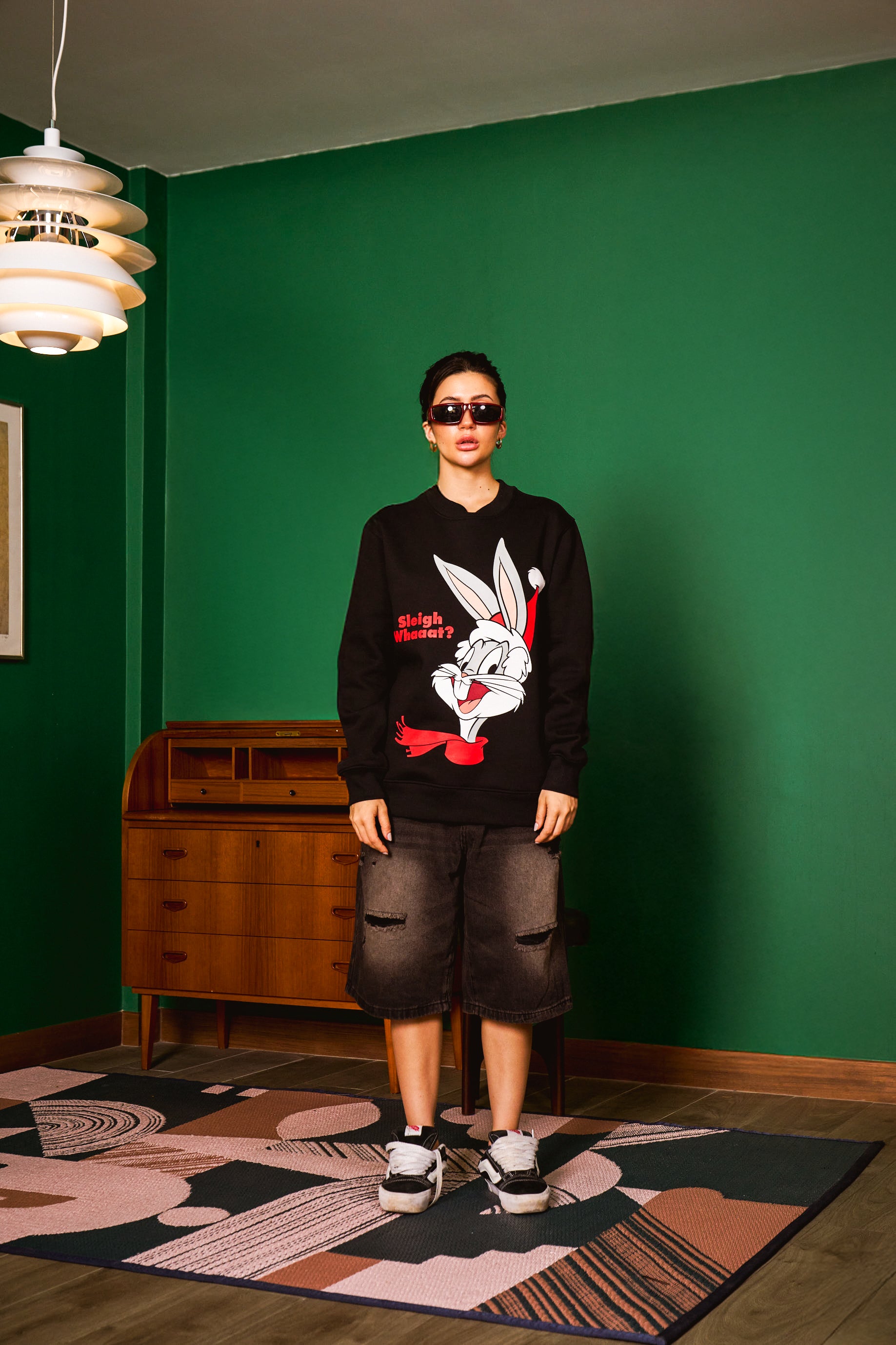 Black Bugs Bunny Sweatshirt - BonkersCorner