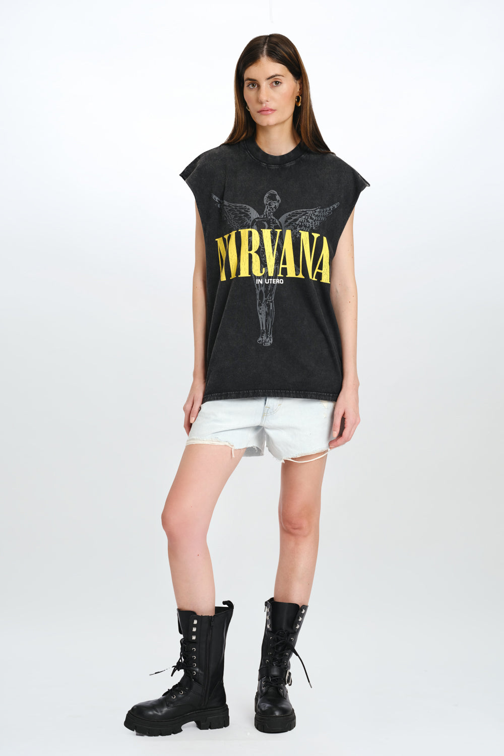 Black Nirvana Oversized Tank - BonkersCorner