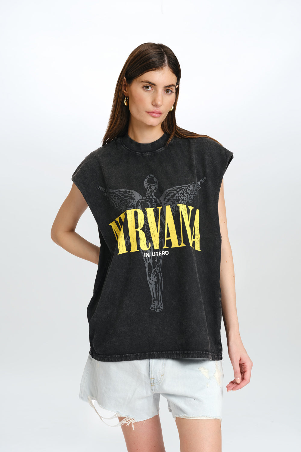 Black Nirvana Oversized Tank - BonkersCorner