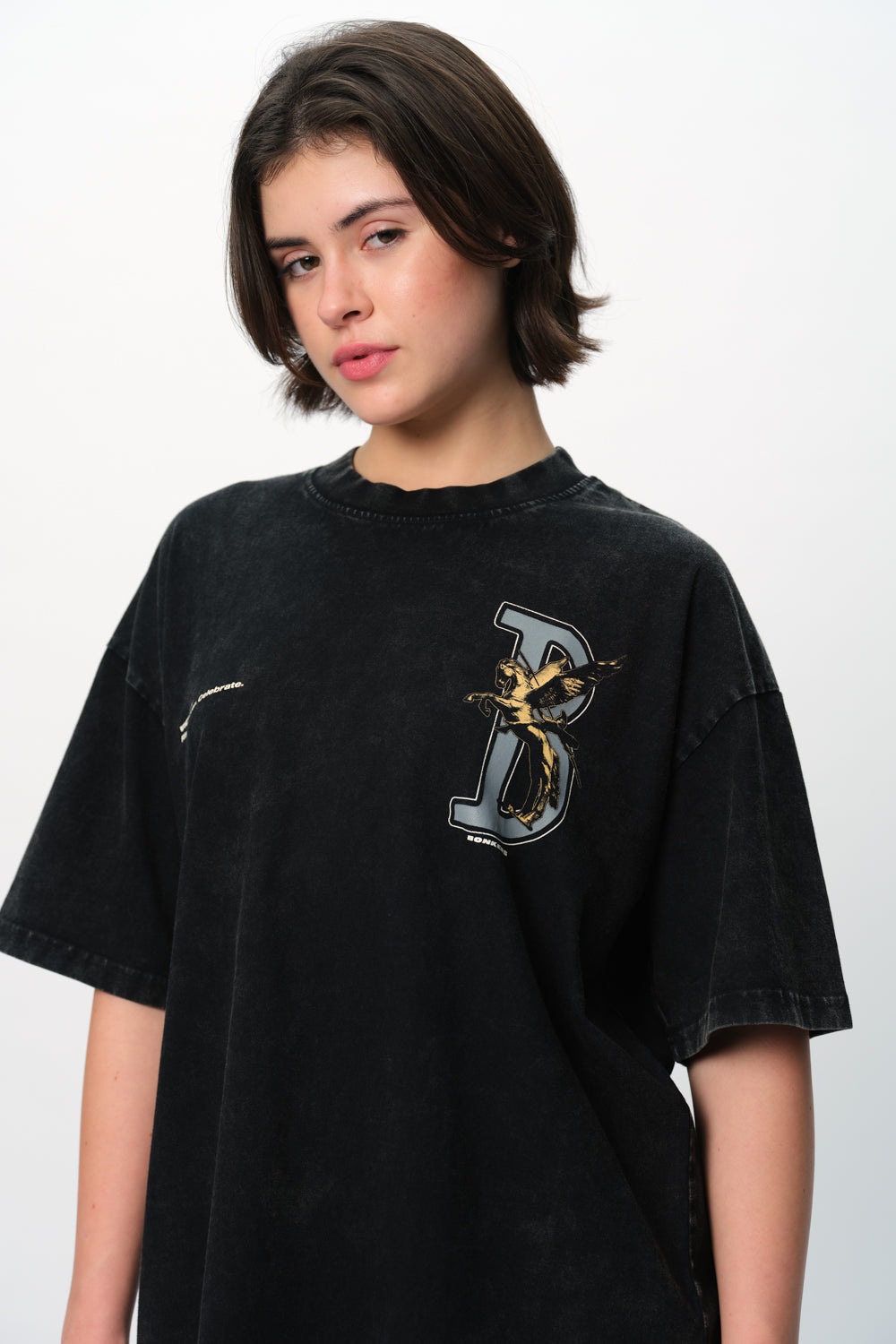 Black Rise To Power Premium Oversized T-shirt - BonkersCorner