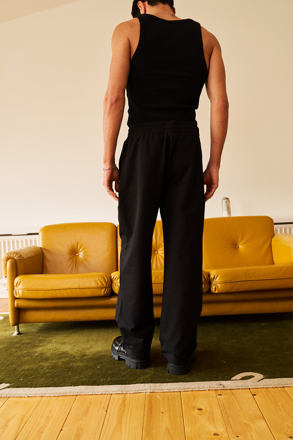 Black Straight Fit Sweatpants - BonkersCorner
