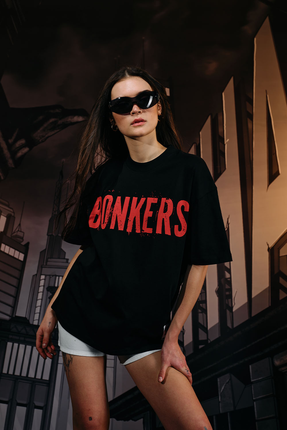 Blood Nights Oversized T-shirt - BonkersCorner