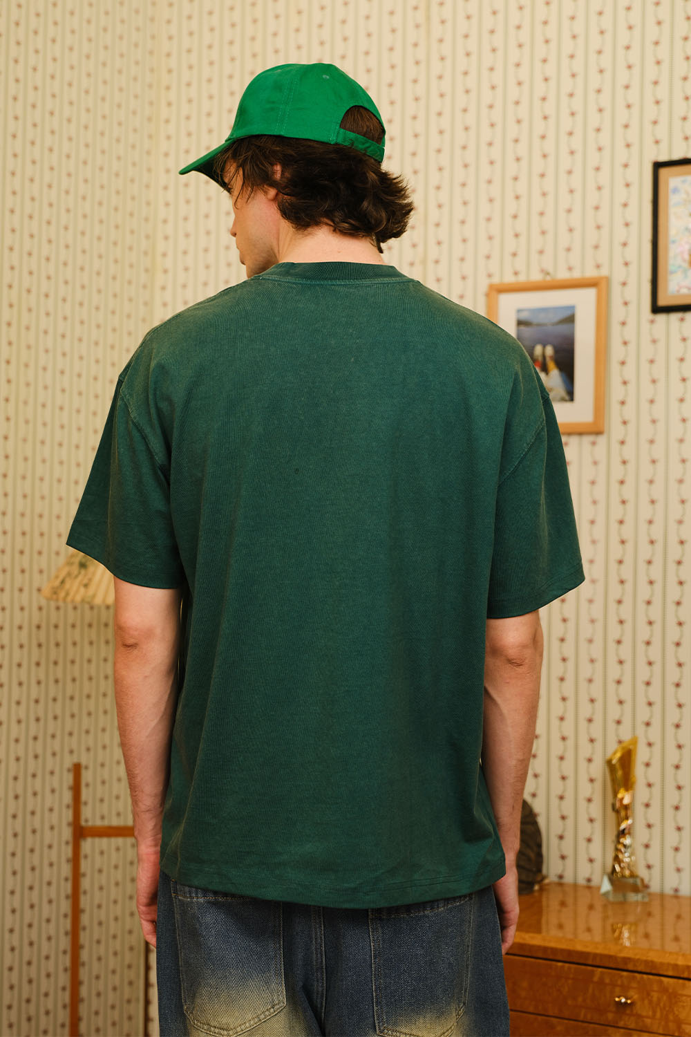 Bottle Green Smiley Originals x Bonkers Oversized T-shirt - BonkersCorner