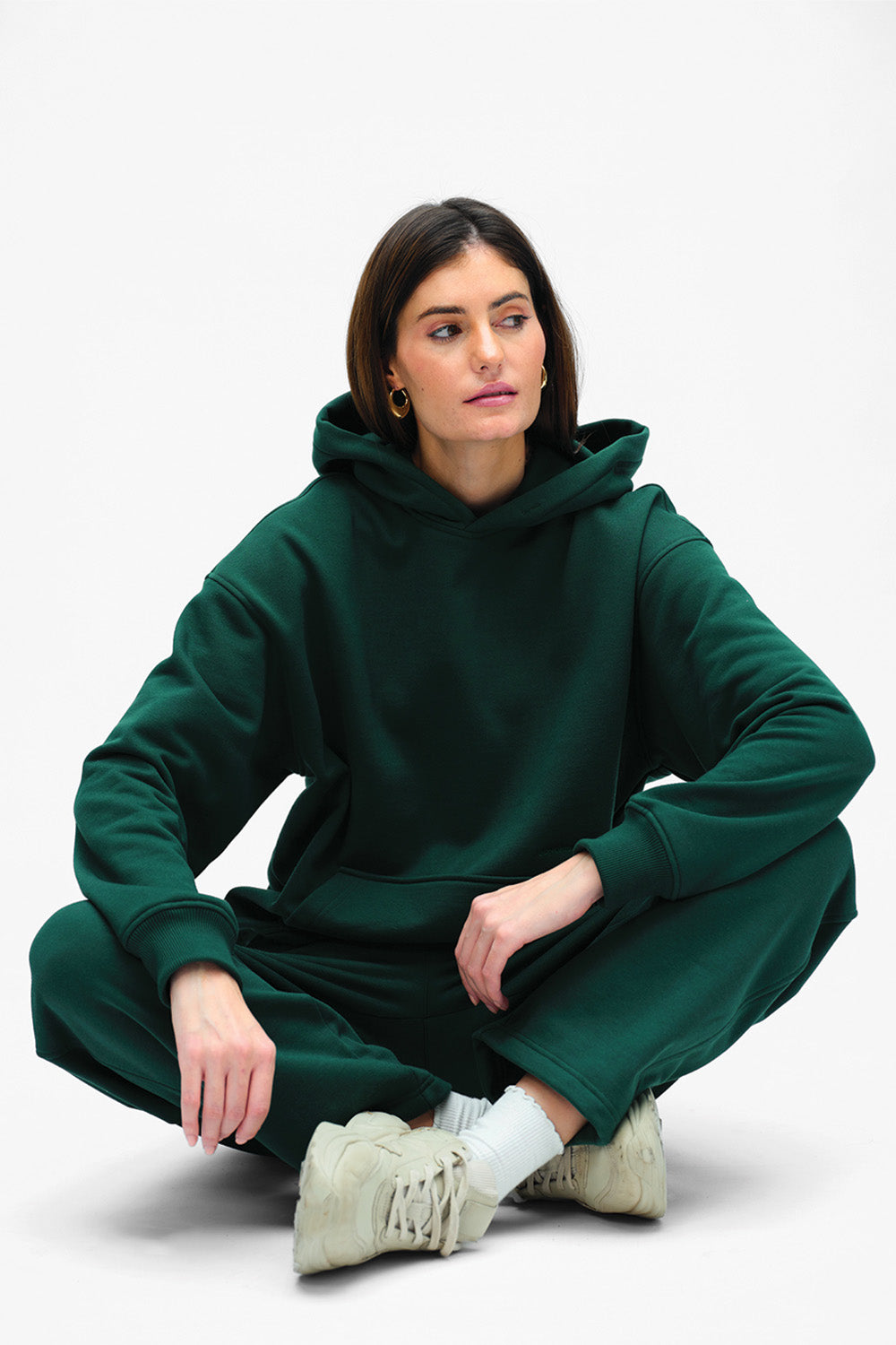 Bottle Green Wear A Hug Oversized Hoodie - BonkersCorner