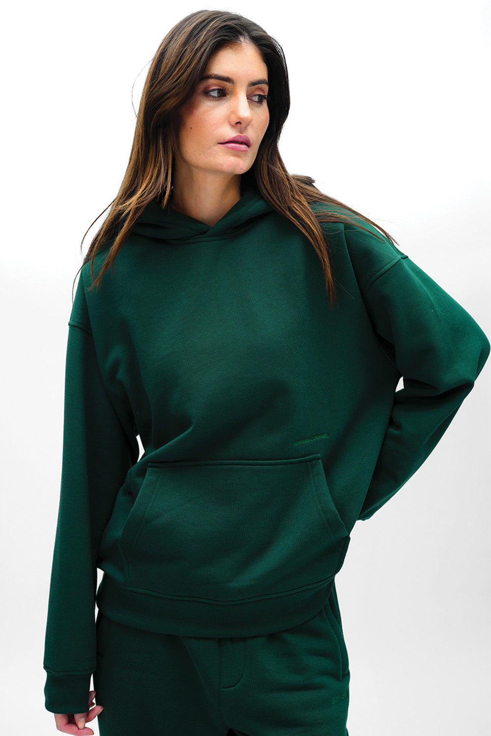 Bottle Green Wear A Hug Oversized Hoodie - BonkersCorner