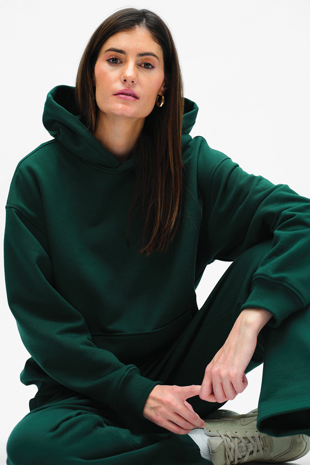 Bottle Green Wear A Hug Oversized Hoodie - BonkersCorner