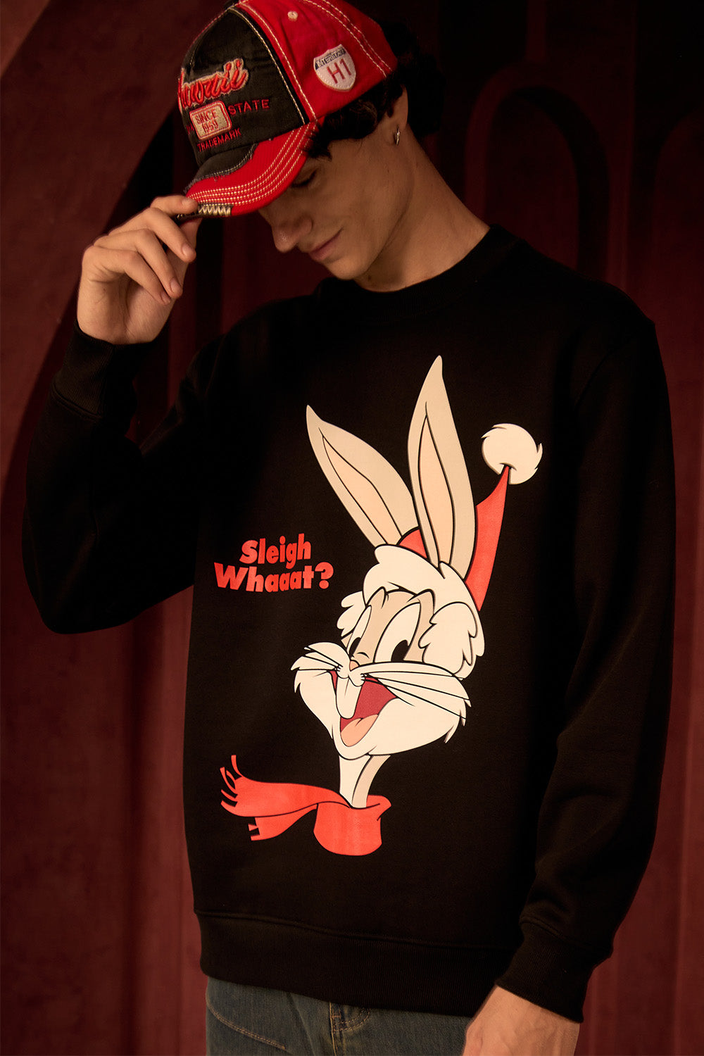 Black Bugs Bunny Sweatshirt - BonkersCorner