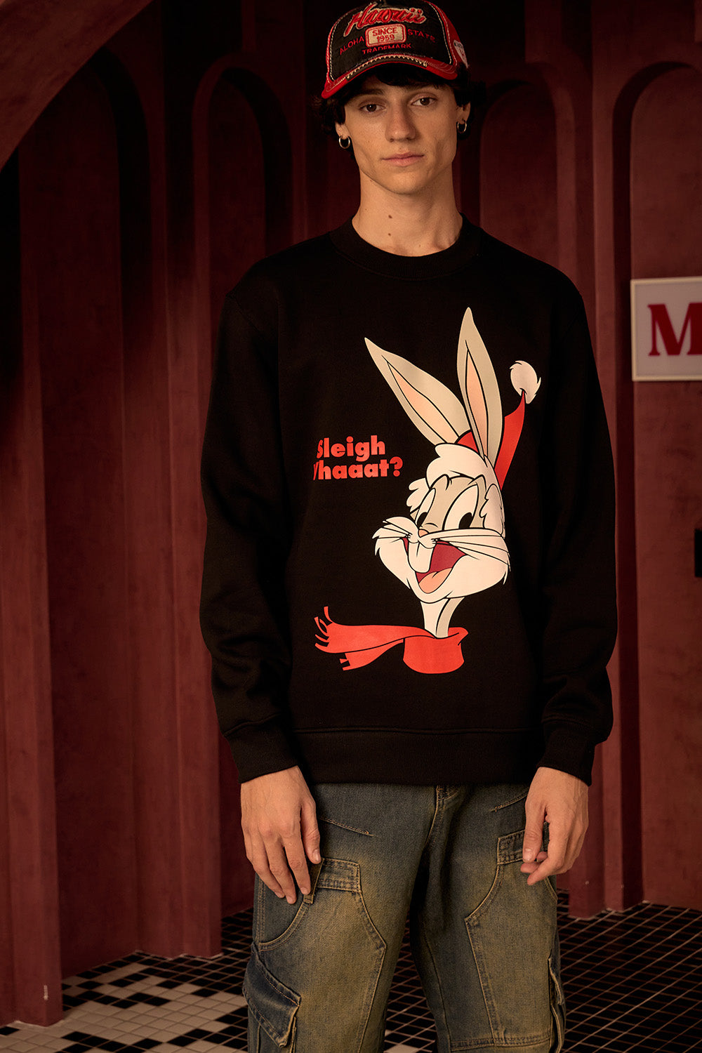 Black Bugs Bunny Sweatshirt - BonkersCorner
