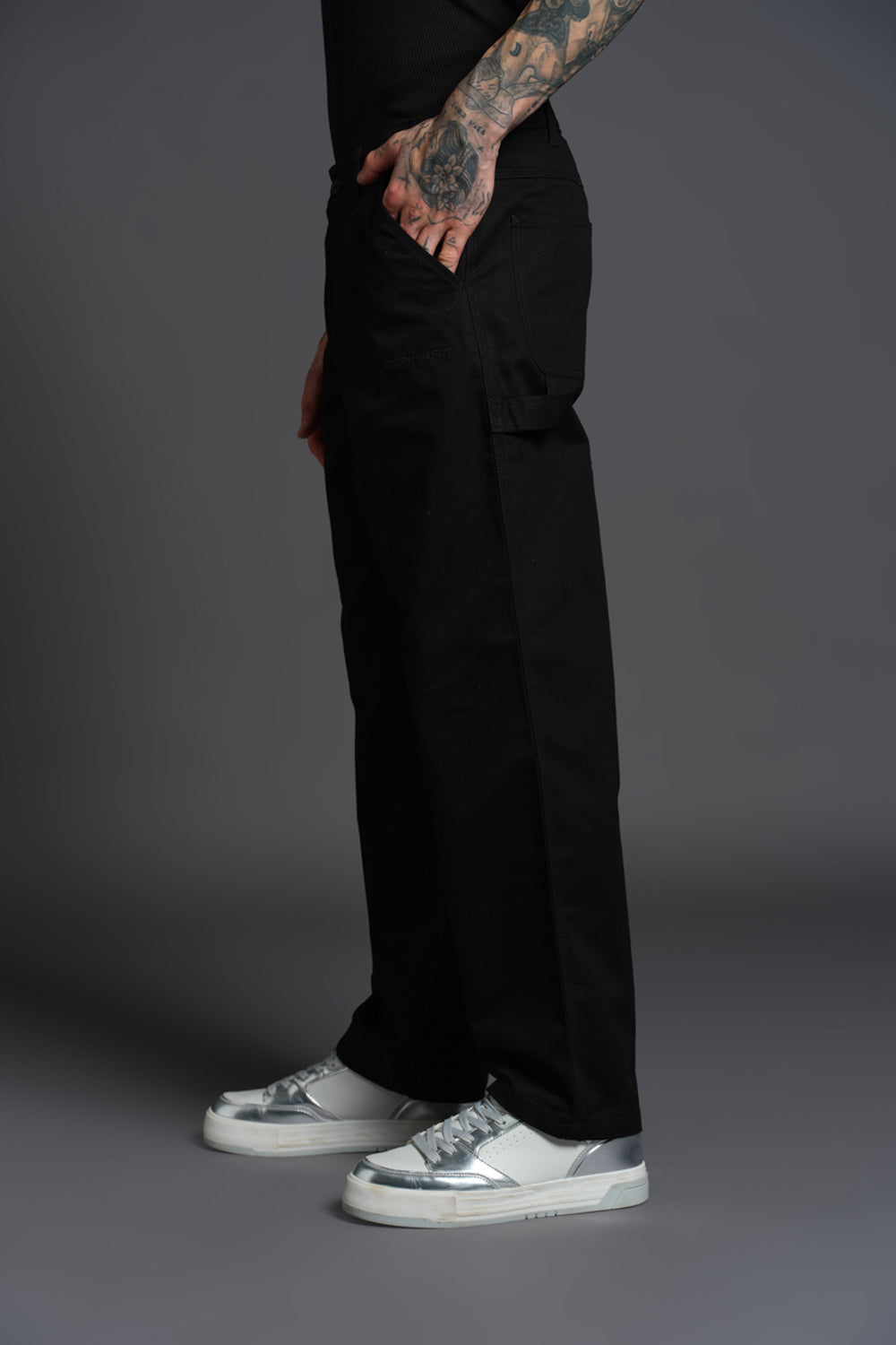 Black Carpenter Pants - BonkersCorner