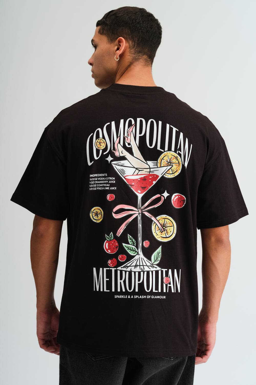 Cosmopolitan Black Oversized T-shirt - BonkersCorner