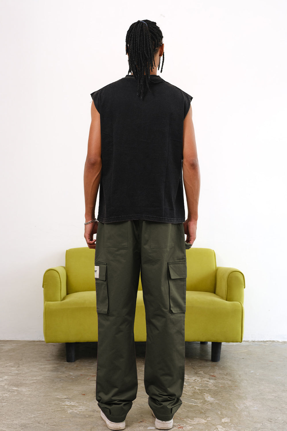 Olive Cargo With Utility Pockets - BonkersCorner