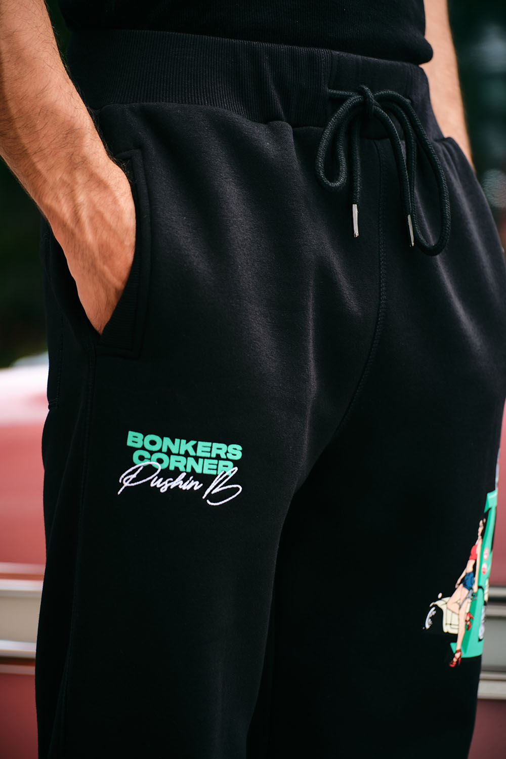 Dollar Bills Black Joggers - BonkersCorner