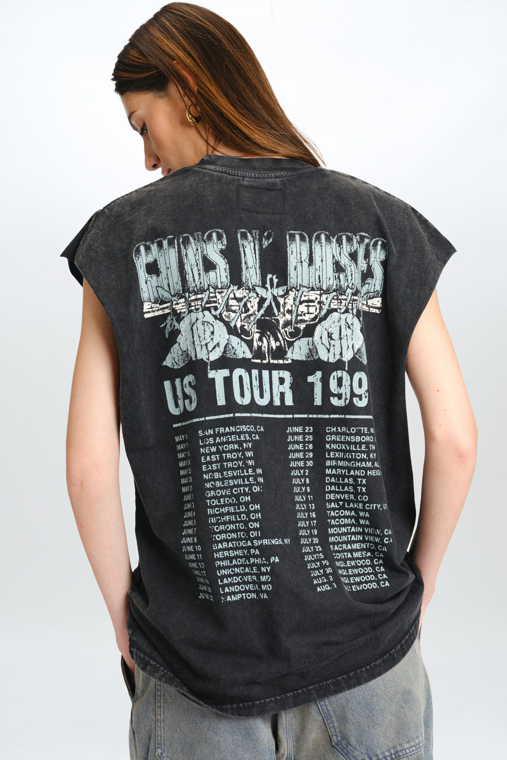 Faded Guns N Roses Oversized Tank - BonkersCorner
